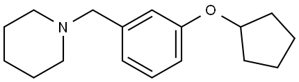 1-[[3-(Cyclopentyloxy)phenyl]methyl]piperidine Structure