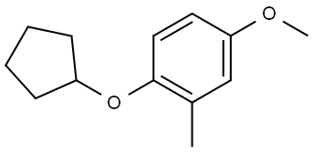 1-(Cyclopentyloxy)-4-methoxy-2-methylbenzene Structure