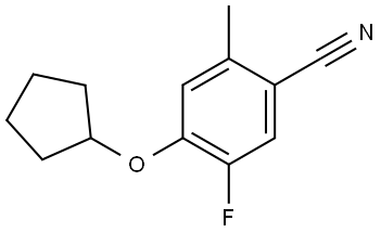 4-(Cyclopentyloxy)-5-fluoro-2-methylbenzonitrile Structure