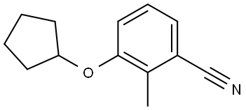 3-(Cyclopentyloxy)-2-methylbenzonitrile Structure