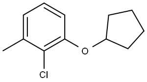 2-Chloro-1-(cyclopentyloxy)-3-methylbenzene Structure