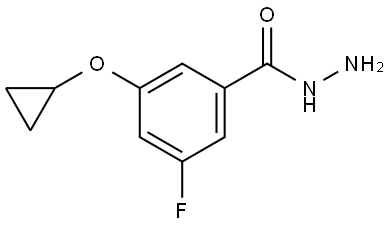 3-(Cyclopropyloxy)-5-fluorobenzoic acid hydrazide Structure