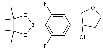 3-(3,5-difluoro-4-(4,4,5,5-tetramethyl-1,3,2-dioxaborolan-2-yl)phenyl)tetrahydrofuran-3-ol Structure