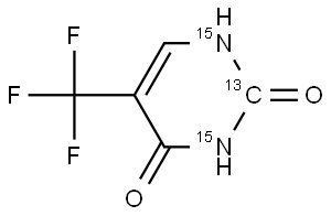 [2-13C,15N2]-Trifluorothymine Structure