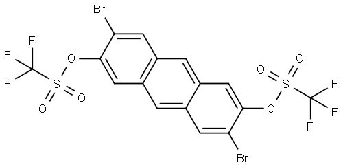 2,6-Dibromo-3,7-bis(trifluoromethanesulfonyloxy)- anthracene Structure