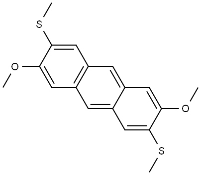 2,6-Dimethoxy-3,7-bis(methylthio)anthracene Structure