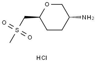 (3R,6S)-6-((Methylsulfonyl)methyl)tetrahydro-2H-pyran-3-amine Structure