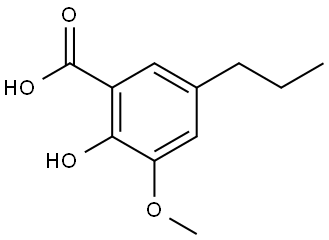 2-Hydroxy-3-methoxy-5-propylbenzoic acid Structure