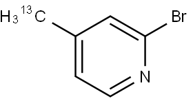 2-bromo-4-(methyl-13C)pyridine Structure
