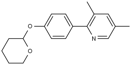 3,5-Dimethyl-2-(4-((tetrahydro-2H-pyran-2-yl)oxy)phenyl)pyridine Structure