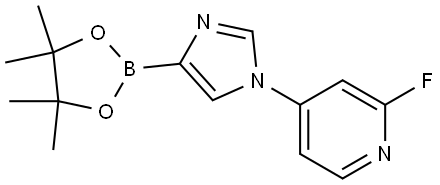1-(2-Fluoro-4-pyridyl)-1H-imidazole-4-boronic acid pinacol ester Structure