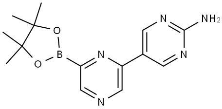6-(2-Amino-5-pyrimidyl)pyrazine-2-boronic acid pinacol ester Structure