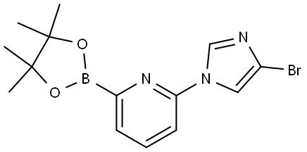6-(4-Bromoimidazol-1-yl)pyridine-2-boronic acid pinacol ester 구조식 이미지