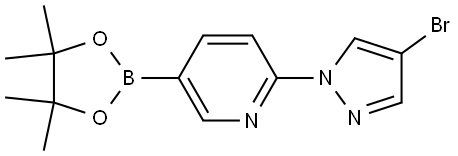 2-(4-Bromo-1H-pyrazol-1-yl)pyridine-5-boronic acid pinacol ester 구조식 이미지