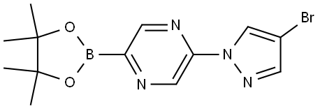 5-(4-Bromo-1H-pyrazol-1-yl)pyrazine-2-boronic acid pinacol ester Structure