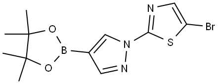 1-(5-Bromothiazol-2-yl)pyrazole-4-boronic acid pinacol ester Structure