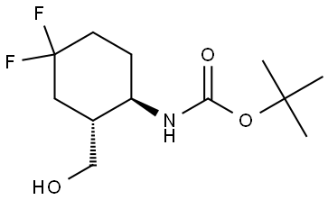 rel-tert-Butyl ((1R,2R)-4,4-difluoro-2-(hydroxymethyl)cyclohexyl)carbamate Structure