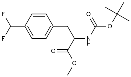 methyl 2-((tert-butoxycarbonyl)amino)-3-(4-(difluoromethyl)phenyl)propanoate Structure