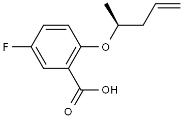 (S)-5-fluoro-2-(pent-4-en-2-yloxy)benzoic acid Structure