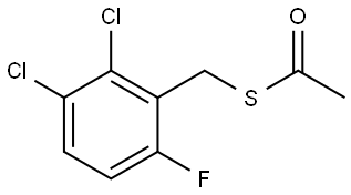 S-[(2,3-Dichloro-6-fluorophenyl)methyl] ethanethioate Structure