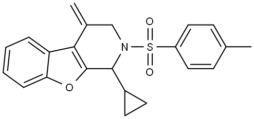 1-cyclopropyl-4-methylene-2-tosyl-1,2,3,4-tetrahydrobenzofuro[2,3-c]pyridine Structure