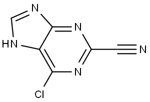 6-Chloro-7H-purine-2-carbonitrile Structure