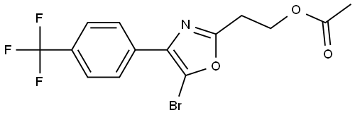 2-Oxazoleethanol, 5-bromo-4-[4-(trifluoromethyl)phenyl]-, 2-acetate Structure