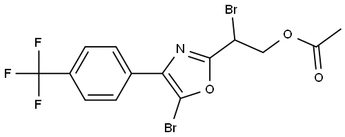 2-Oxazoleethanol, β,5-dibromo-4-[4-(trifluoromethyl)phenyl]-, 2-acetate 구조식 이미지