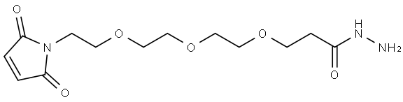 3-(2-{2-[2-(2,5-dioxo-2,5-dihydro-1H-pyrrol-1-yl)ethoxy]ethoxy}ethoxy)propanehydrazide Structure