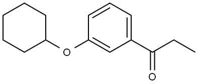 1-(3-(cyclohexyloxy)phenyl)propan-1-one Structure