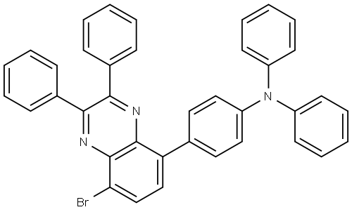 4-(8-bromo-2,3-diphenylquinoxalin-5-yl)-N,N-diphenylaniline Structure