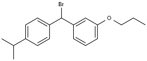 1-[Bromo[4-(1-methylethyl)phenyl]methyl]-3-propoxybenzene Structure