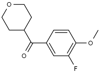 (3-Fluoro-4-methoxyphenyl)(tetrahydro-2H-pyran-4-yl)methanone Structure