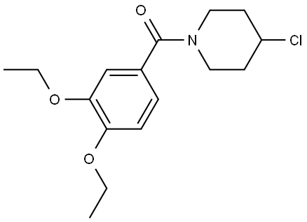 (4-Chloro-1-piperidinyl)(3,4-diethoxyphenyl)methanone Structure