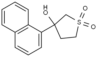 Thiophene-3-ol, tetrahydro-3-(1-naphthalenyl)-, 1,1-dioxide Structure