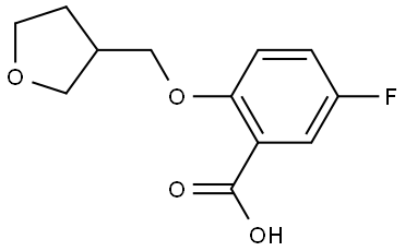 5-fluoro-2-((tetrahydrofuran-3-yl)methoxy)benzoic acid Structure