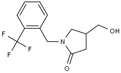 4-(hydroxymethyl)-1-(2-(trifluoromethyl)benzyl)pyrrolidin-2-one Structure