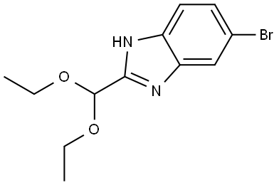 1H-Benzimidazole, 6-bromo-2-(diethoxymethyl)- Structure