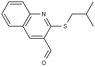 2-(isobutylthio)quinoline-3-carbaldehyde Structure