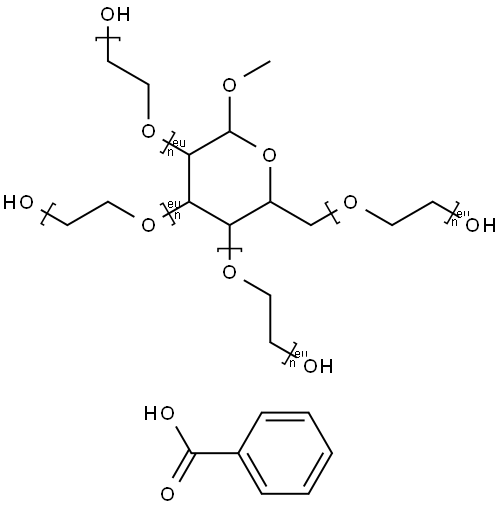 Methyl gluceth benzoate Structure