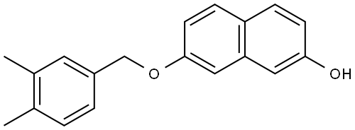 7-[(3,4-Dimethylphenyl)methoxy]-2-naphthalenol Structure