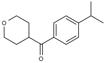 4-(1-Methylethyl)phenyl](tetrahydro-2H-pyran-4-yl)methanone Structure