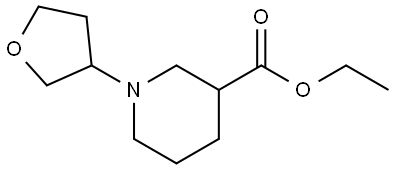 ethyl 1-(tetrahydrofuran-3-yl)piperidine-3-carboxylate Structure