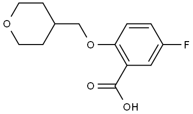 5-Fluoro-2-[(tetrahydro-2H-pyran-4-yl)methoxy]benzoic acid Structure