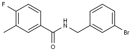 N-[(3-Bromophenyl)methyl]-4-fluoro-3-methylbenzamide 구조식 이미지