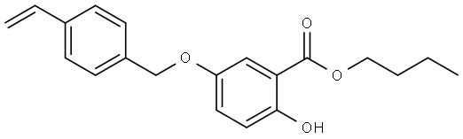 Butyl 5-[(4-ethenylphenyl)methoxy]-2-hydroxybenzoate 구조식 이미지