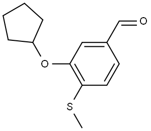 3-(Cyclopentyloxy)-4-(methylthio)benzaldehyde Structure