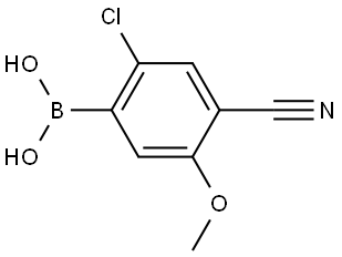 2-Chloro-4-cyano-5-methoxyphenylboronic acid Structure