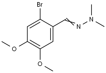 2-(2-Bromo-4,5-dimethoxybenzylidene)-1,1-dimethylhydrazine Structure