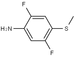 2,5-difluoro-4-(methylsulfanyl)phenylamine Structure